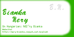 bianka mery business card